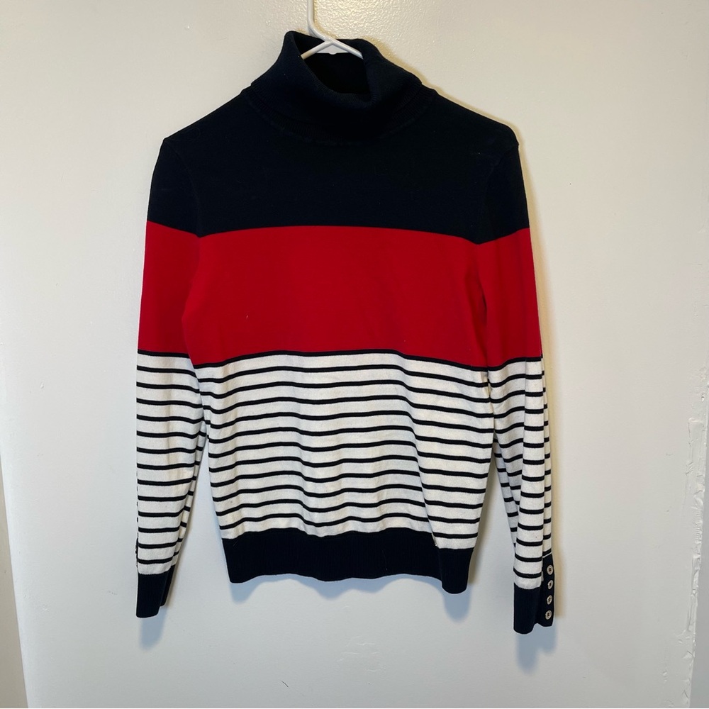 Tommy Hilfiger Striped Turtleneck Sweater women’s size small